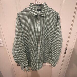 Green Checkered J Crew Button Down